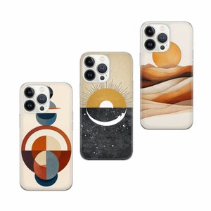 ヴィンテージ ボヘミアン フォンケース ウォールアート カバー iPhone 16 Pro Max、15 Plus、14、13、12、11、XS & Samsung S24、S23、A55、A54、Pixel 9 Pro、8用
