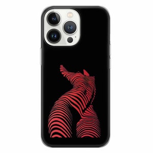 Custodia per telefono con composizione artistica minimalista per iPhone 16 Pro Max, 15 Plus, 14, 13, 12, 11, XS e Samsung S24, S23, A55, A54, Pixel 9 Pro, 8