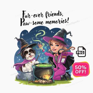 Cute Halloween Dog PNG, Shih Tzu Halloween PNG, Teens Pet shirt, Dog Shirt Fur Mom & Dad, Dog Mom Shirt, Sublimation PNG, Digital Download