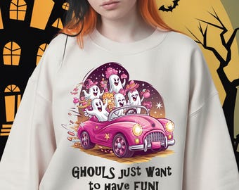 Pink Halloween Ghost PNG, Spooky Season Clipart, Halloween Sublimation Designs Digital Download