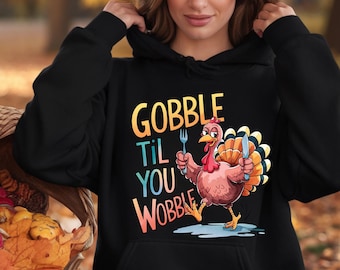 Thanksgiving Turkey Shirt PNG: Gobble Clipart, Sublimation Design (Digital Download)