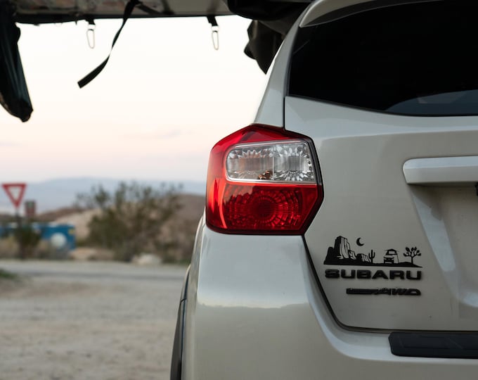 Featured listing image: Subaru Overlanding Decal: Joshua Tree Night Emblem Sticker