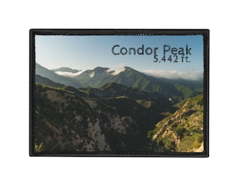SoCal Hiking Patch - Condor Peak, Iron On Adventure Patch, Angeles National Forest
