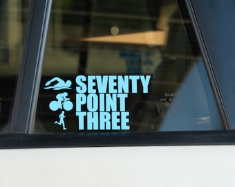 Triathlon Decal - 70.3 Swim Bike Run