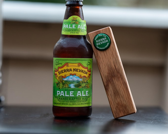 Featured listing image: Handmade Wood Bottle Opener - Craft Beer Opener