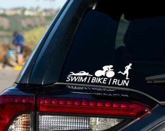 Triathlon Swim Bike Run Decal