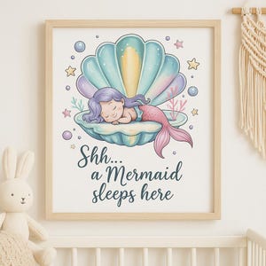A Little Mermaid Sleeps Here Wall Stickers: Magical Room Decor Ideas