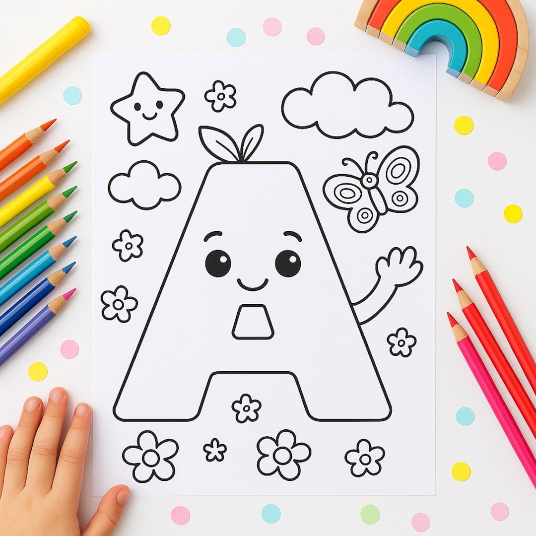 Letter A Coloring Pages for Toddlers: Printable ABC Activity Sheets ...