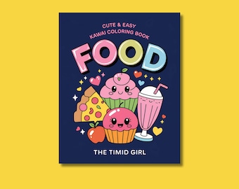 Kawaii Food Coloring Pages, Instant PDF Download