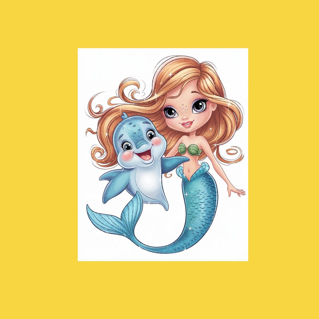 Printable Dolphin and Mermaid Coloring Pages - 4 Cute and Easy Coloring ...