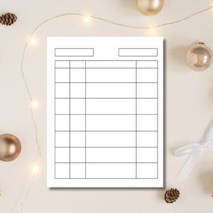 Printable 4-column Log Sheet: Double-sided Layout (PDF Download) - Etsy