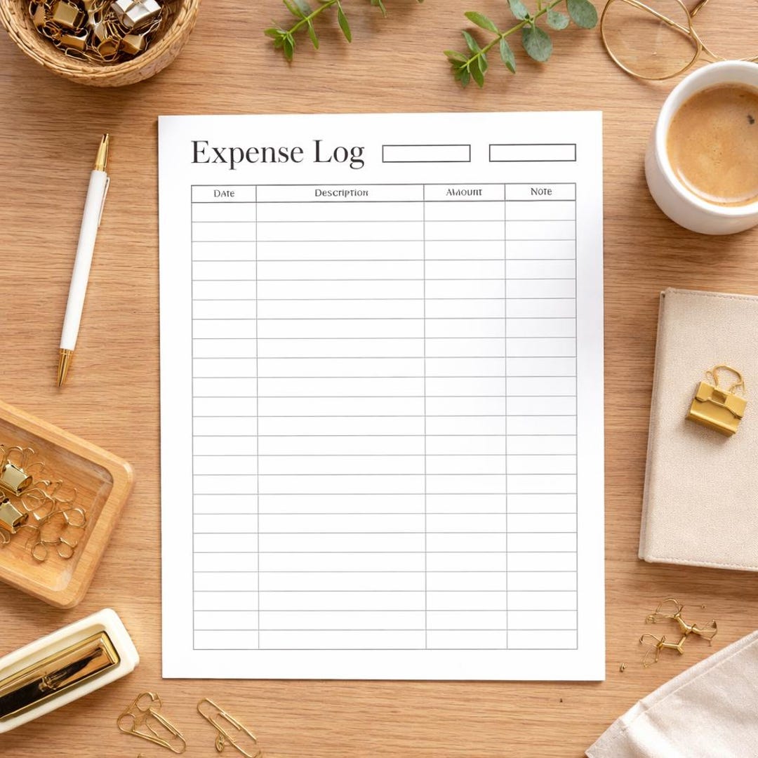 Printable Expense Log Sheet: Instant PDF Download - Etsy