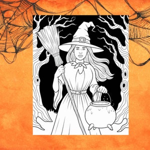 Printable Witch Coloring Pages for Adults Printable Halloween Coloring ...