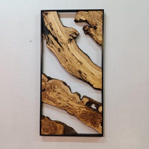 Metal and Wood Wall Art, Olive Wood Wall Decor, Wall Art, Wood Wall Art, Olive wood Art, Live Edge Wood Decor, Modern Wall Art, Home Gift