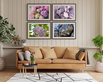 Set of 4 Printable Flower Posters | Digital Download | Floral Wall Art
