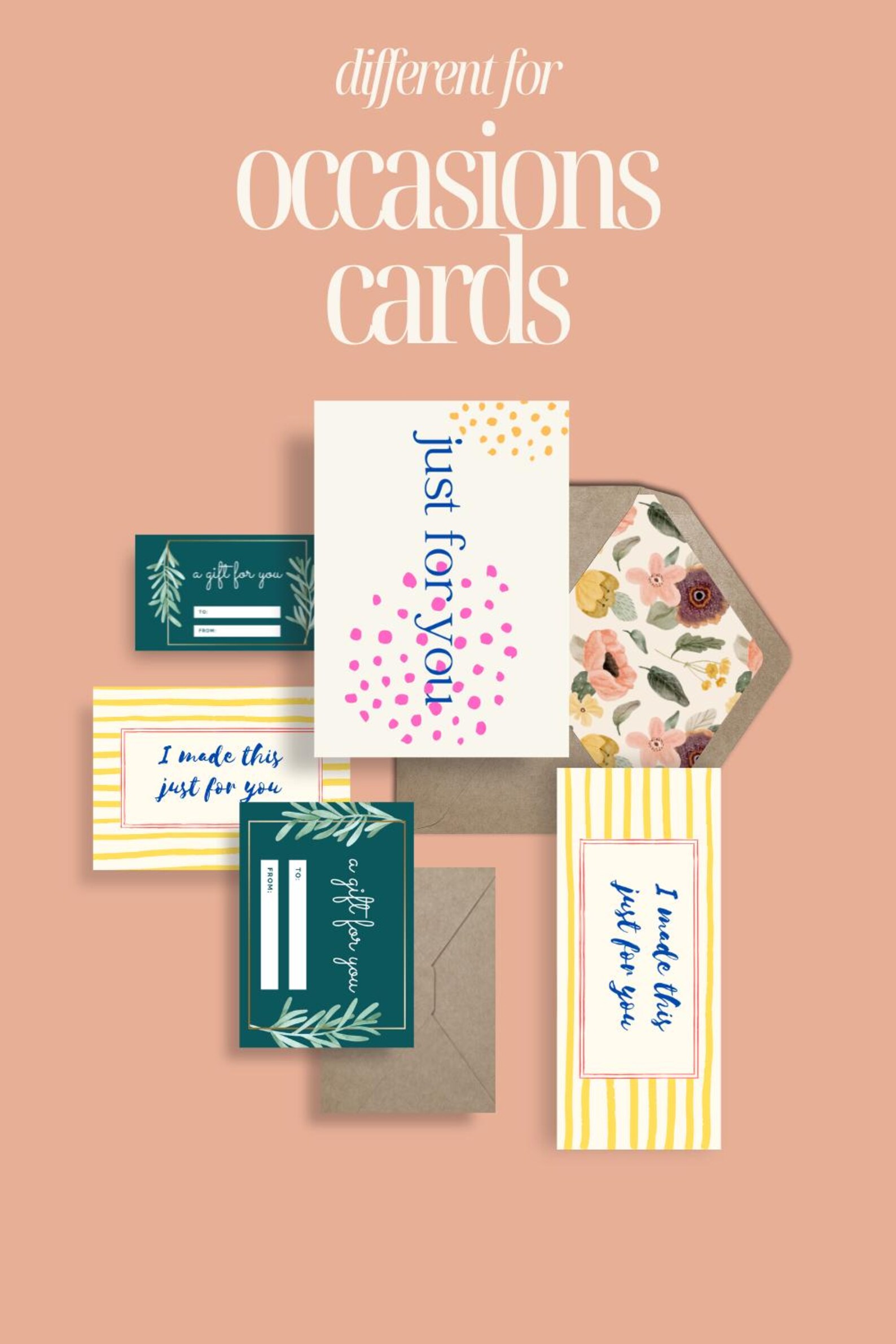 Printable Cards for Different Occasions-set of 3 Cards - Etsy