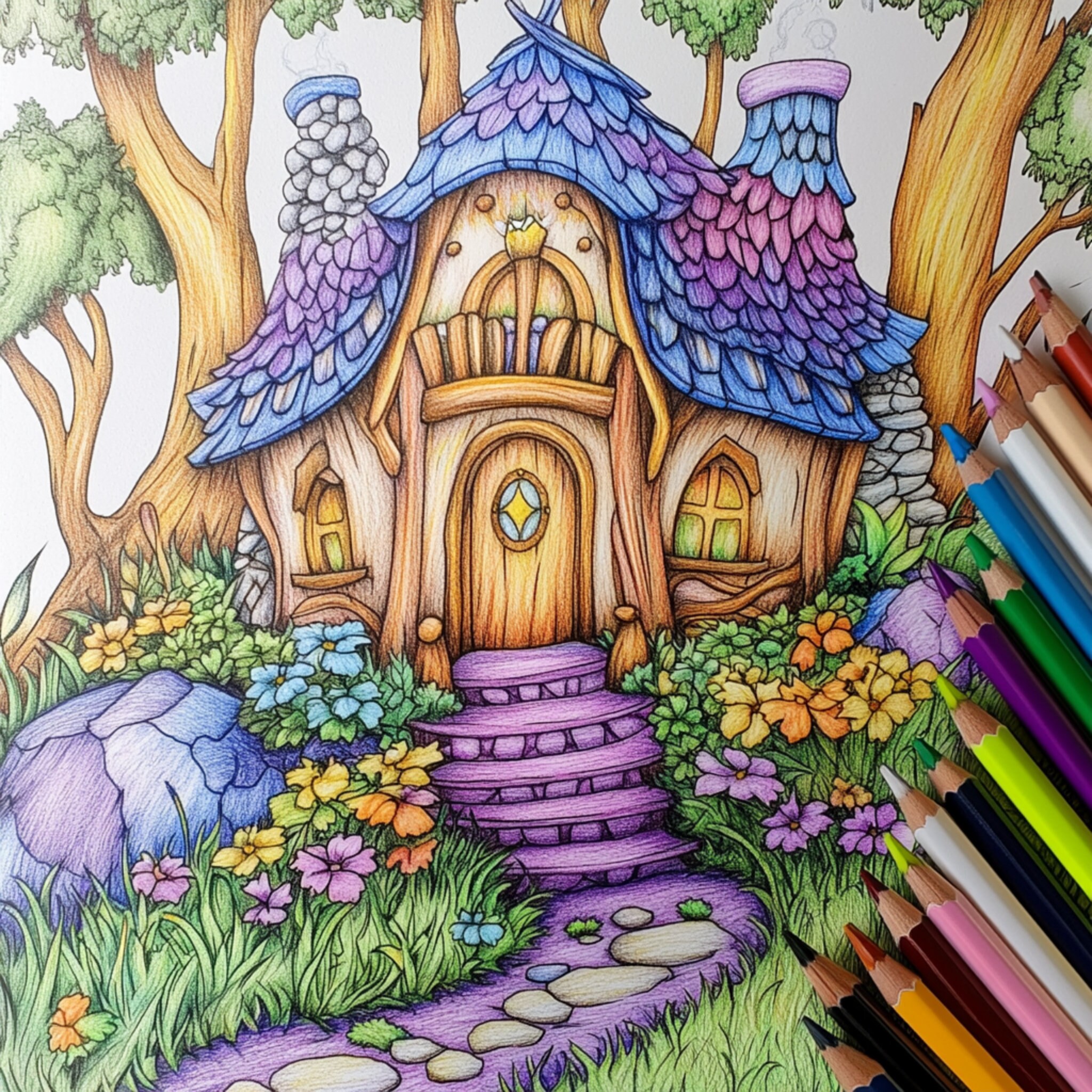 20 Country Cottage Printable Colouring Pages for Adults & Children ...