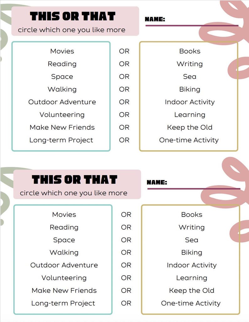 Girl Scout Get to Know You Worksheet Pack - Etsy