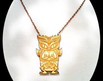 Large Wolfman Monster Tiki Necklace