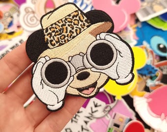Mickey Mouse Safari Embroidered Patch Iron or stitch - Animal Kingdom  binoculars Clothes - Denim Jackets - Hats -Bags