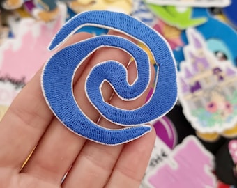Moana logo wave Embroidered Patch – Moana Maui Hei Hei Pua Heart Te Fiti Hook String ray – Iron-On or Sew – Add Magic to Jackets, Hats, Bags