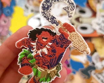 Toppa ricamata Maui demi God Moana – Moana Maui Hei Hei Pua Heart Te Fiti Hook String ray – Termoadesiva o cucita – cuci su giacche, cappelli, borse