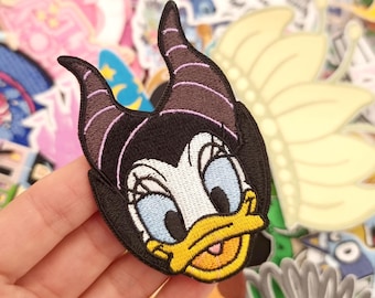 Maleficent Daisy Embroidered Patch Vampire Witch Pumpkin Frankenstein Ghost Happy Halloween Iron Stitch on Clothes Denim Jackets -Hats -Bags