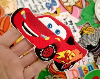 Cars lighting racing car Embroidered Patch Mator Lighting Mc Queen Iron or stitch - Clothes - Denim Jackets - Hats -Bags