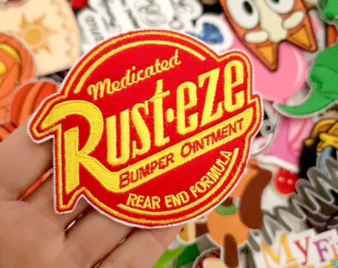 Cars Radiator Springs Rusty Patch, McQueen Mater Iron On for Jackets, Bags, Hats & Backpacks