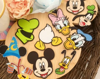 Naszywka haftowana Myszka Miki i Minnie Przyjaciele Prasowanie lub przyszywanie - Czapka Daisy Donald Goofy Pluto Ubrania - Kurtki jeansowe - Czapki - Torby
