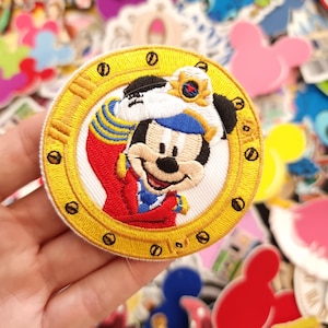 Mickey Sailor Friends Embroidered Patch Iron or stitch - Cruise Minnie Daisy Donald Goofy Pluto hat Clothes - Denim Jackets - Hats -Bags