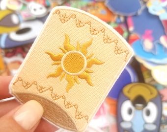 Embroidered Patch - Princess Tangled Rapunzel Flynn Pascal Lantern - Iron or stitch - Clothes - Denim Jackets - Hats -Bags