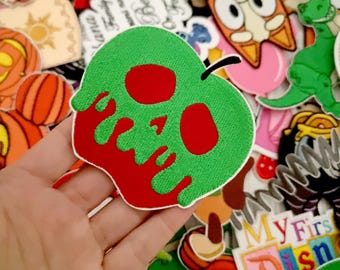 Happy Halloween  Spooky Embroidered Patch Evil Queen Poison Apple Iron or stitch - Clothes - Denim Jackets - Hats -Bags