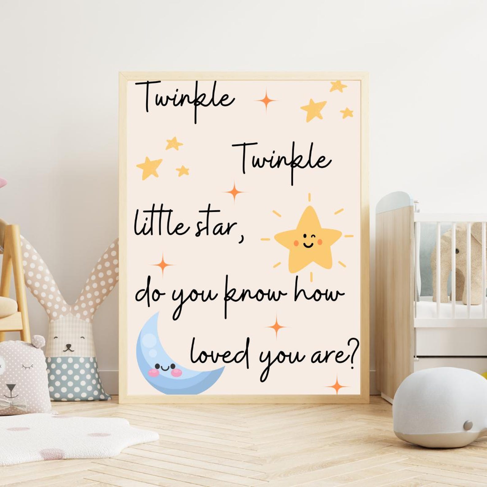 Twinkle Twinkle Little Star Nursery Wall Art - Etsy