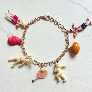 1930s Sports Cracker Jack Charm Bracelet