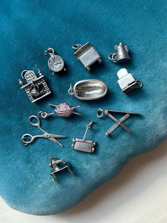 Vintage Household Objects Sterling Charms - You Pick