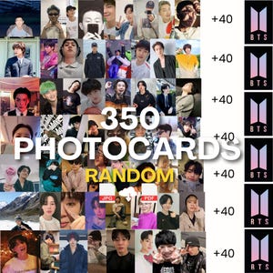 350 BTS Photocards Printables | Kpop Photocards Digital Download | Letter Size Document | BTS Fans Gifts | Printable Kpop Cards | BTS