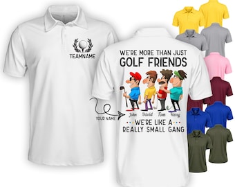 Polo divertido para hombre, camiseta personalizada para amigos golfistas, camiseta a medida para equipos de golf, regalo ideal para combinar con el atuendo del equipo de golf.