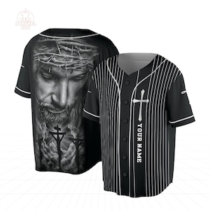 Nom personnalisé Christ Cross Maillot de baseball unisexe