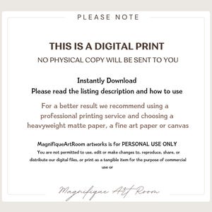May include: A digital print announcement with text that reads "THIS IS A DIGITAL PRINT" and "NO PHYSICAL COPY WILL BE SENT TO YOU." The text also includes instructions for downloading and using the print, and a copyright notice.
