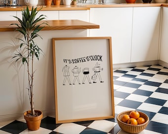 Retro Coffee Art Print: Coffee Bar Decor (Digital Download)