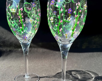 Handpainted Wine Glasses