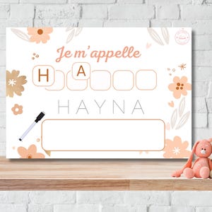 Affiche apprentissage prénom