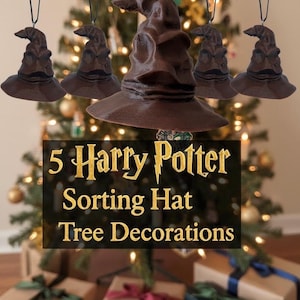 5 x Harry Potter sorteringshatt julgransdekorationer bunt - Brun