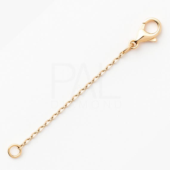 14k/18k Solid Gold Adjustable Chain Extender: Lobster Claw Clasp