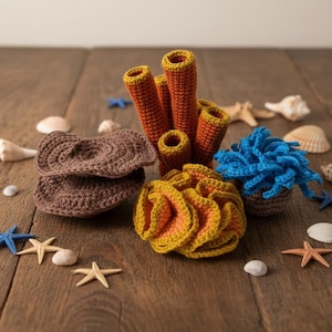 Virkat mönster för havskoraller: Amigurumi Reef-handledning (PDF)