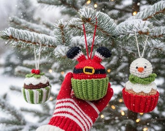 Crochet Christmas Ornament Pattern – 3-in-1 Xmas Ball Decor - Easy Amigurumi Holiday Decorations - Beginner-Friendly PDF