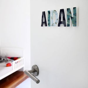 Letras decorativas para habitación infantil - jeans/océano/azul claro