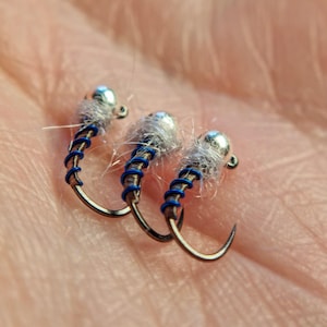 Poison Tung Midge (x3) - Fly Fishing Flies - Perdigon - Trout