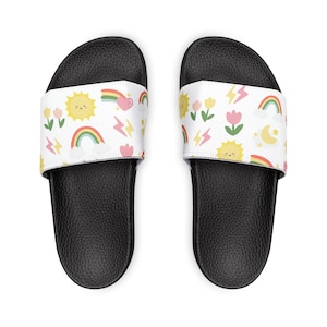 Sandals, Colorful Summer Sandals for Women, Beach Flip Flops, Boho Footwear, Tropical Vacation Shoes, Removable Straps
